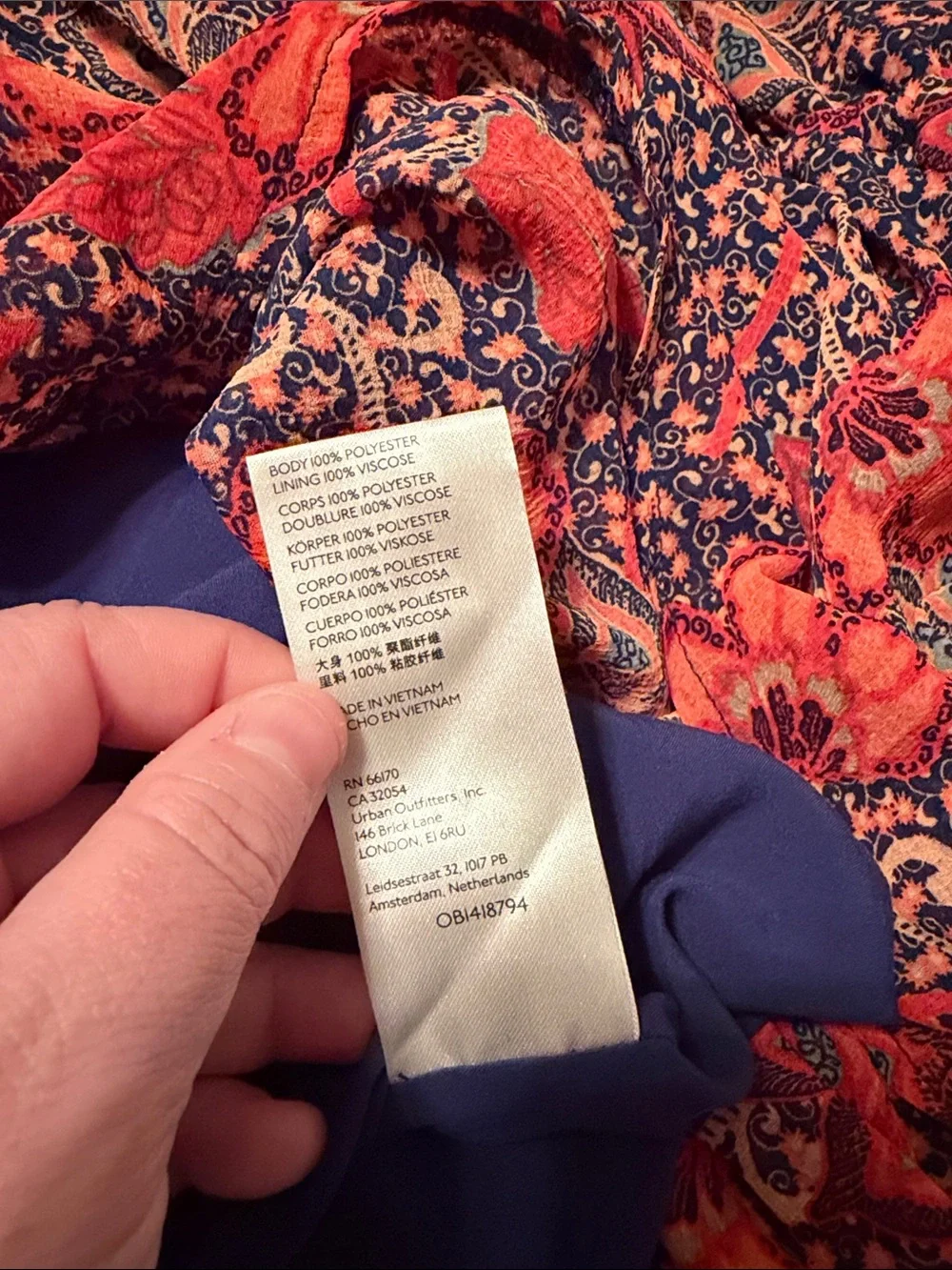 Free people teegan peach combo dress large